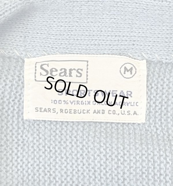 画像2: 60'S SEARS アクリル カーディガン サックスブルー (VINTAGE) 
