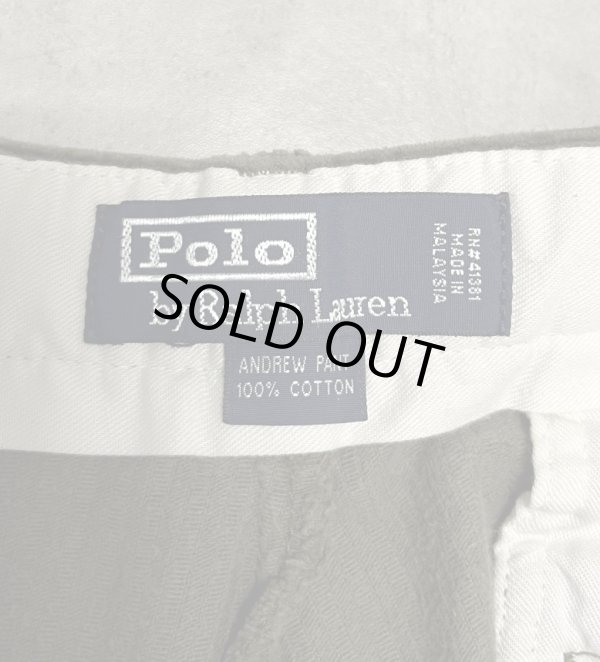 画像2: 90'S RALPH LAUREN "ANDREW PANT" ツープリーツ 太畝コーデュロイパンツ ダークオリーブ (VINTAGE)