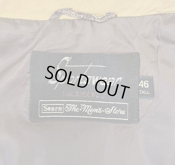 画像2: 70'S SEARS チンスト付き スタンドカラー ドリズラージャケット TALONジップ ライトブラウン (VINTAGE)