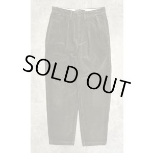 画像: 90'S RALPH LAUREN "ANDREW PANT" ツープリーツ 太畝コーデュロイパンツ ダークオリーブ (VINTAGE)