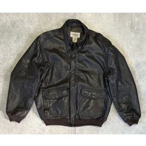 画像: 90'S LL Bean "A-2" レザー フライトジャケット ダークブラウン USA製 (VINTAGE)