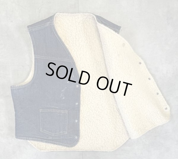 画像3: 80'S CARHARTT 裏地ボア デニムベスト インディゴ USA製 (VINTAGE)