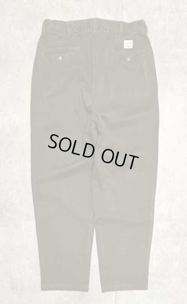 画像4: 90'S RALPH LAUREN "ボックスロゴ" ツープリーツ チノパンツ オリーブ USA製 (VINTAGE)