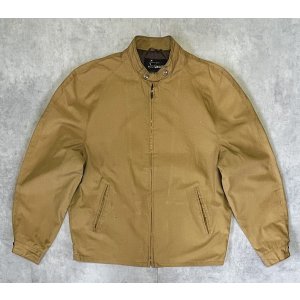 画像: 70'S SEARS チンスト付き スタンドカラー ドリズラージャケット TALONジップ ライトブラウン (VINTAGE)