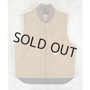 画像: CARHARTT 裏地キルティング ダックベスト ブラウン メキシコ製 (DEADSTOCK)