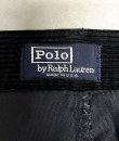 画像2: 90'S RALPH LAUREN "ボックスロゴ" ツープリーツ 太畝コーデュロイパンツ ブラック USA製 (VINTAGE)