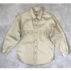 画像: 50'S BIG MAC コットンツイル マチ付き 長袖 ワークシャツ ベージュ (VINTAGE)