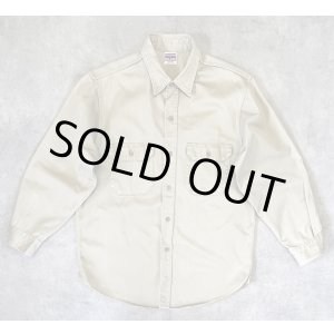 画像: 50'S BIG MAC コットンツイル マチ付き 長袖 ワークシャツ ベージュ (VINTAGE)