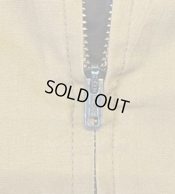 画像4: 70'S SEARS チンスト付き スタンドカラー ドリズラージャケット TALONジップ ライトブラウン (VINTAGE)