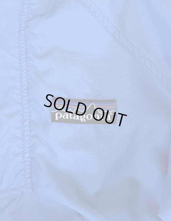 画像2: 80'S PATAGONIA デカタグ ハーフジップ ナイロン アノラックジャケット ブルー (VINTAGE)