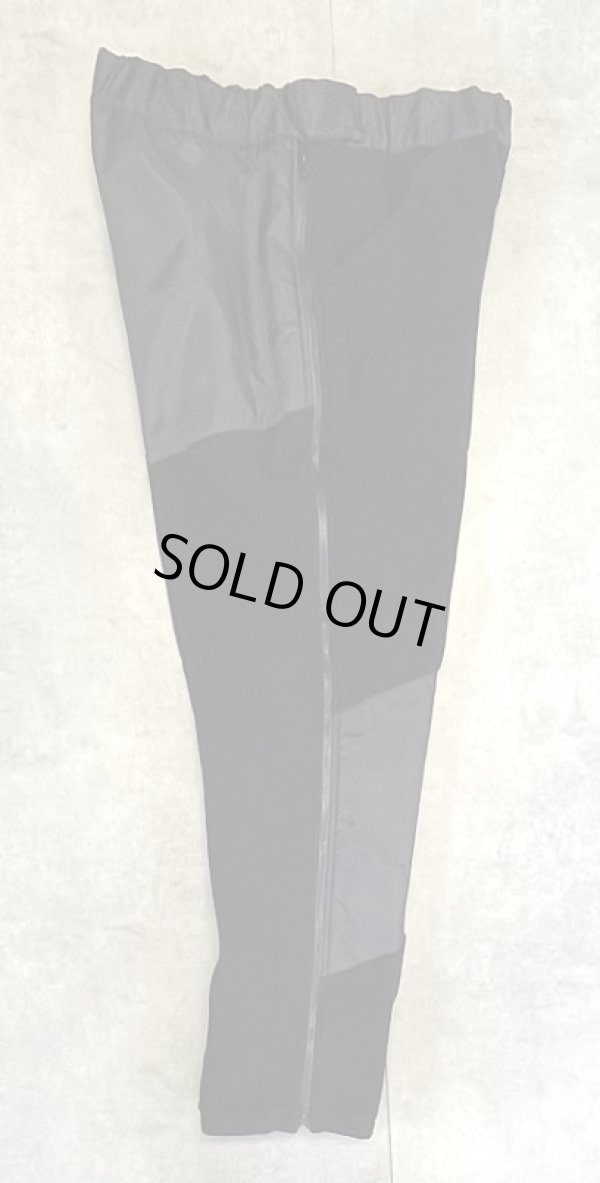 画像3: KENYON サイドジップ付き フリースxナイロン パンツ ブラック USA製 (VINTAGE)