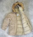 画像3: 80'S SCHOTT NYC コヨーテファー付きフード ダウンジャケット ベージュ USA製 (VINTAGE)