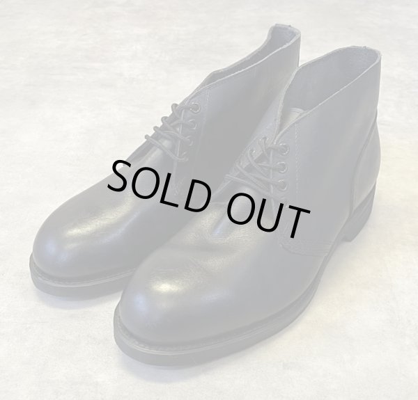 画像1: 80'S アメリカ軍 US NAVY "ADDISON SHOE CO製" スチールトゥ レザー チャッカブーツ ブラック (DEADSTOCK)