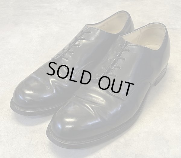 画像1: 70'S アメリカ軍 US NAVY "HANOVER SHOE INC製" レザーソール サービスシューズ (VINTAGE)