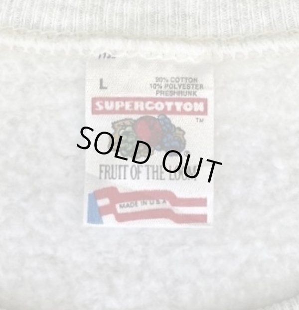 画像2: 90'S FRUIT OF THE LOOM クルーネック ヘビーウエイト スウェットシャツ アッシュグレー USA製 (VINTAGE)