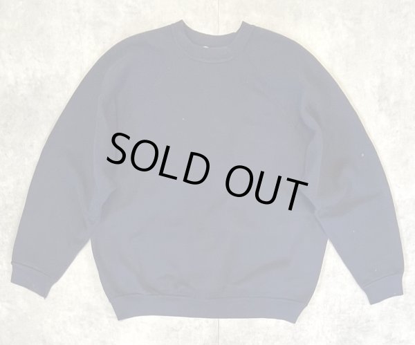 画像1: 80'S DISCUS ATHLETIC 脇の下ガゼット付き ラグランスリーブ スウェットシャツ ネイビー USA製 (VINTAGE)