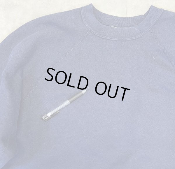 画像5: 80'S DISCUS ATHLETIC 脇の下ガゼット付き ラグランスリーブ スウェットシャツ ネイビー USA製 (VINTAGE)