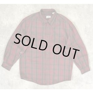 画像: 90'S LL Bean ヘビーフランネル ワークシャツ チェック柄 (VINTAGE)