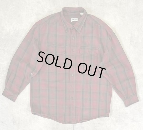画像1: 90'S LL Bean ヘビーフランネル ワークシャツ チェック柄 (VINTAGE)