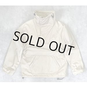 画像: 00'S J.CREW 旧タグ コットン/ナイロン 裏地フリース アノラック ベージュ (VINTAGE)