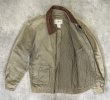 画像3: 90'S LL Bean 襟レザー 裏地キルティング ドリズラージャケット カーキ (VINTAGE)