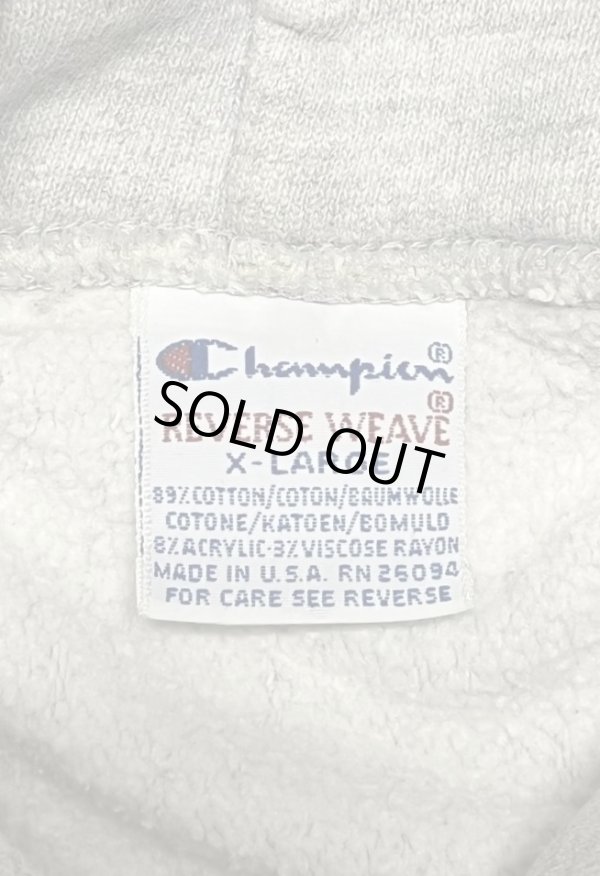 画像2: 90'S CHAMPION "CORNELL ATHLETICS" 刺繍タグ リバースウィーブ パーカー グレー USA製 (VINTAGE)