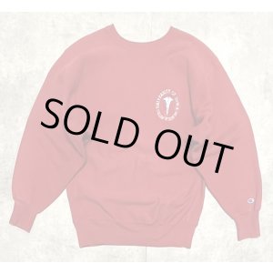 画像: 90'S CHAMPION "UNIVERSITY OF IOWA" 刺繍タグ リバースウィーブ レッド USA製 (VINTAGE)