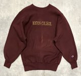 画像: 90'S CHAMPION "BOSTON COLLEGE" 刺繍タグ リバースウィーブ ダークバーガンディ メキシコ製 (VINTAGE)