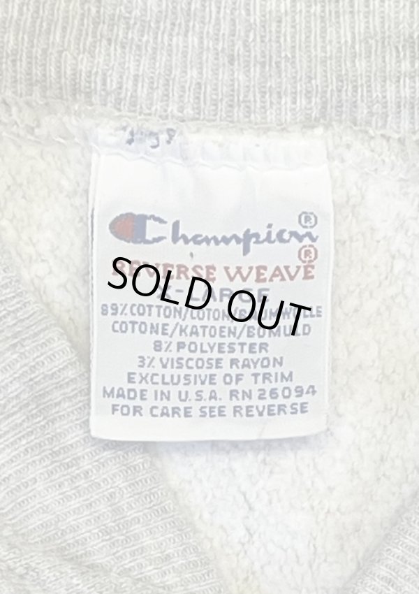 画像2: 90'S CHAMPION 刺繍タグ リバースウィーブ スナップボタン カーディガン グレー USA製 (VINTAGE)