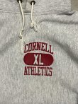 画像3: 90'S CHAMPION "CORNELL ATHLETICS" 刺繍タグ リバースウィーブ パーカー グレー USA製 (VINTAGE)