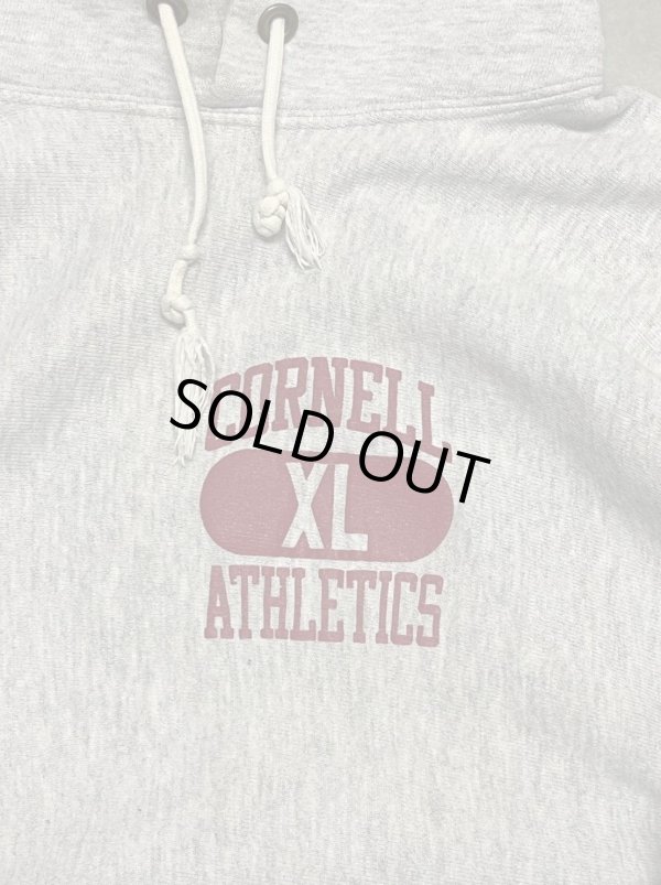 画像3: 90'S CHAMPION "CORNELL ATHLETICS" 刺繍タグ リバースウィーブ パーカー グレー USA製 (VINTAGE)