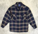 画像: 90'S PENDLETON "BOARD SHIRT" ウール オープンカラーシャツ チェック柄 USA製 (VINTAGE)
