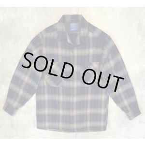 画像: 90'S PENDLETON "BOARD SHIRT" ウール オープンカラーシャツ チェック柄 USA製 (VINTAGE)