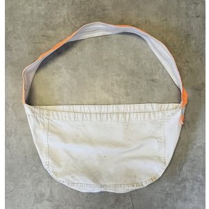 画像: 70'S UNKNOWN プリント無し ニュースペーパーバッグ ホワイト/オレンジ (VINTAGE)
