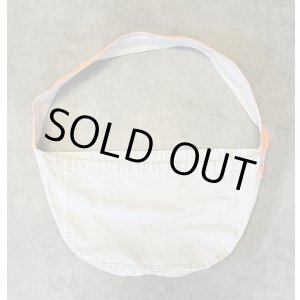 画像: 70'S UNKNOWN プリント無し ニュースペーパーバッグ ホワイト/オレンジ (VINTAGE)