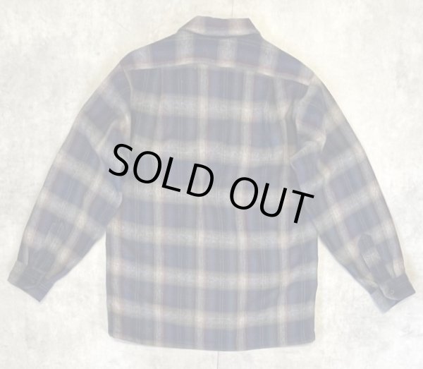 画像3: 90'S PENDLETON "BOARD SHIRT" ウール オープンカラーシャツ チェック柄 USA製 (VINTAGE)