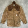 画像1: 80'S CARHARTT 襟コーデュロイ ダック ハンティングジャケット ブラウン USA製 (VINTAGE)