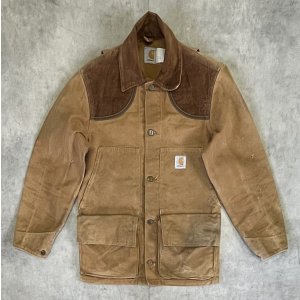 画像: 80'S CARHARTT 襟コーデュロイ ダック ハンティングジャケット ブラウン USA製 (VINTAGE)