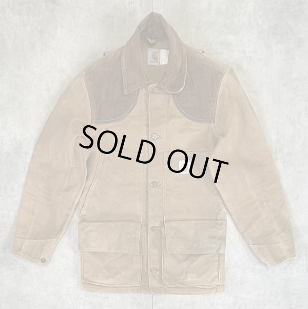 画像1: 80'S CARHARTT 襟コーデュロイ ダック ハンティングジャケット ブラウン USA製 (VINTAGE)