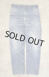 画像: 70'S MONTGOMERY WARD トップスナップボタン 裏地付き デニム ペインターパンツ インディゴ SCOVILLジップ (VINTAGE)