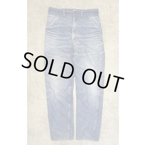 画像: 70'S MONTGOMERY WARD トップスナップボタン 裏地付き デニム ペインターパンツ インディゴ SCOVILLジップ (VINTAGE)