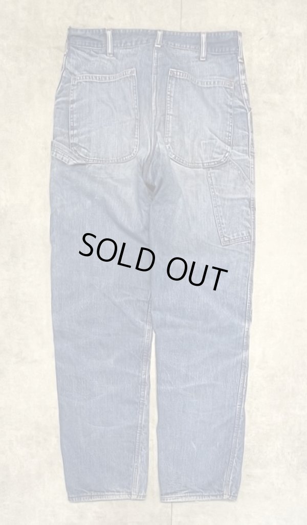 画像5: 70'S MONTGOMERY WARD トップスナップボタン 裏地付き デニム ペインターパンツ インディゴ SCOVILLジップ (VINTAGE)