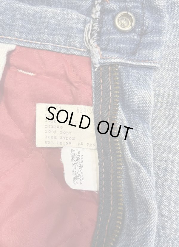 画像2: 70'S MONTGOMERY WARD トップスナップボタン 裏地付き デニム ペインターパンツ インディゴ SCOVILLジップ (VINTAGE)