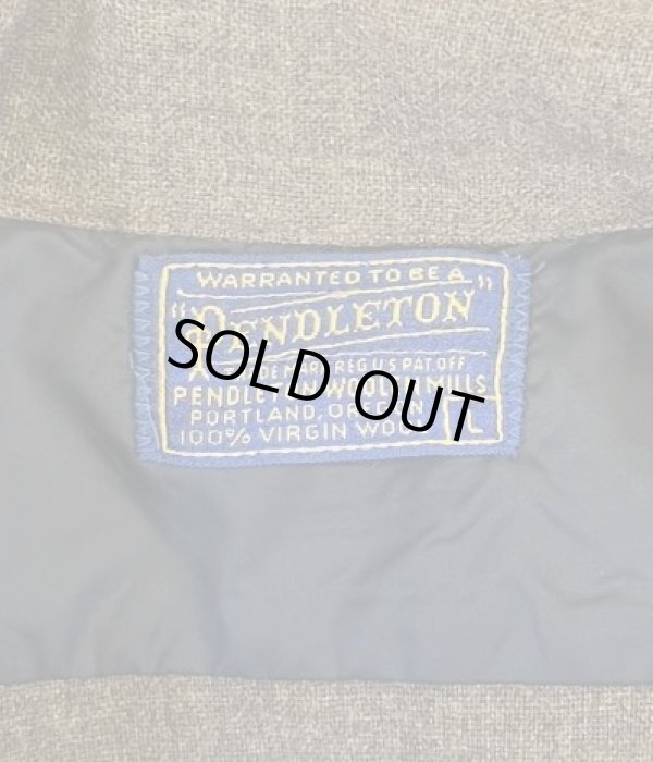 画像2: 60'S PENDLETON "BOARD SHIRT" ウール オープンカラーシャツ ダークカーキ USA製 (VINTAGE)