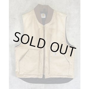 画像: CARHARTT 裏地キルティング ダックベスト フェードブラウン (VINTAGE)