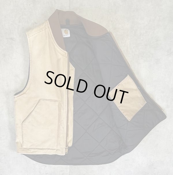 画像3: CARHARTT 裏地キルティング ダックベスト フェードブラウン (VINTAGE)