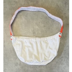 画像: 70'S UNKNOWN プリント無し ニュースペーパーバッグ オフホワイト/オレンジ (VINTAGE)