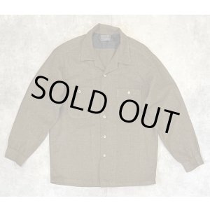 画像: 60'S PENDLETON "BOARD SHIRT" ウール オープンカラーシャツ ダークカーキ USA製 (VINTAGE)