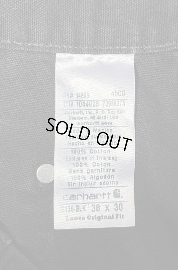 画像2: CARHARTT ダブルニー ダック ペインターパンツ ブラック W38L30 (VINTAGE)