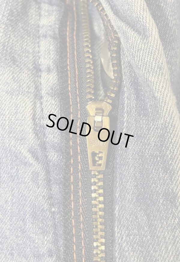 画像4: 70'S MONTGOMERY WARD トップスナップボタン 裏地付き デニム ペインターパンツ インディゴ SCOVILLジップ (VINTAGE)